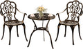 Patio Bistro Set of 2 Cast Aluminum - Compact Outdoor Dining