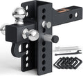 AC-DK Adjustable Trailer Hitch Tri Ball Mount with Tow Hook