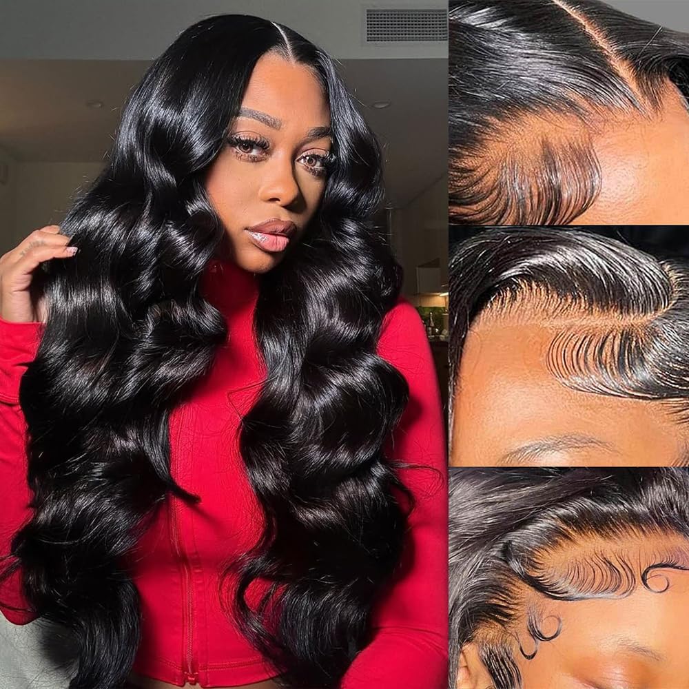 13x6 Body Wave Lace Front Wigs Human Hair for Women 28 inch