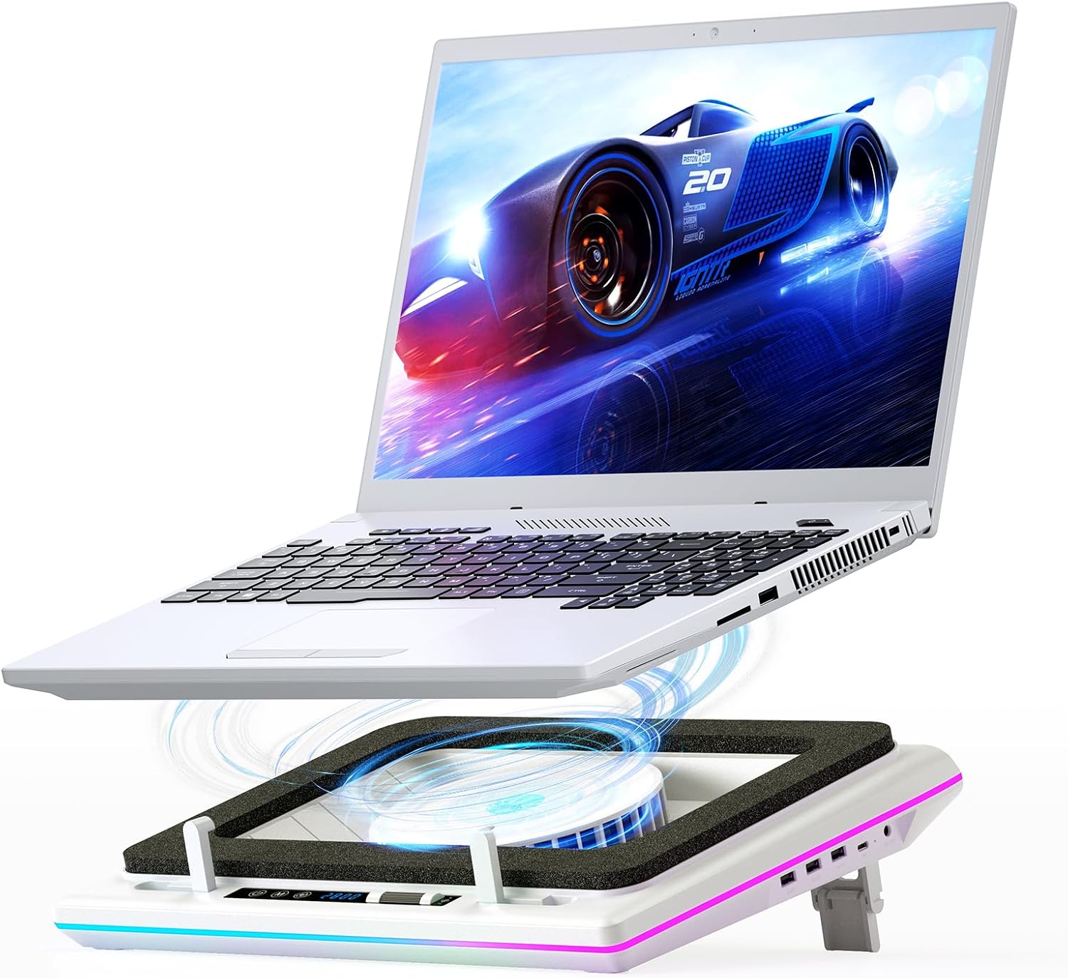 llano RGB Laptop Cooling Pad for 15-19in Laptops - Powerful & Quiet