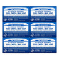 Pure-Castile Bar Soap Peppermint 6-Pack - Moisturizing Clean