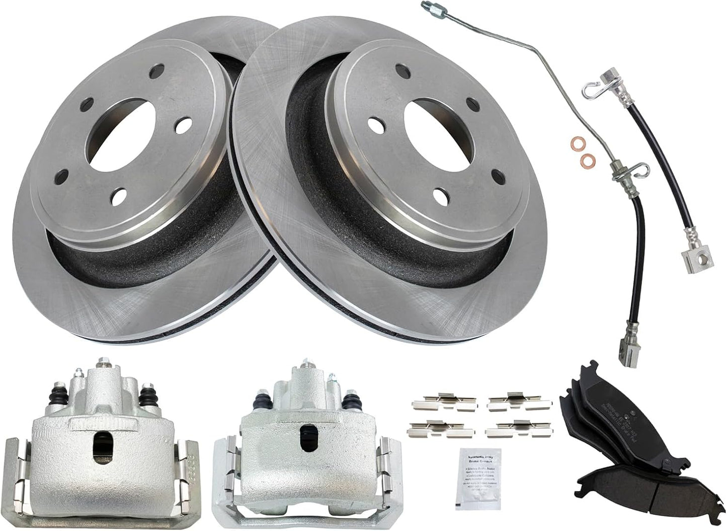 TRQ Rear Brake Pad & Rotor Kit for 2002-2004 Dodge Ram 1500