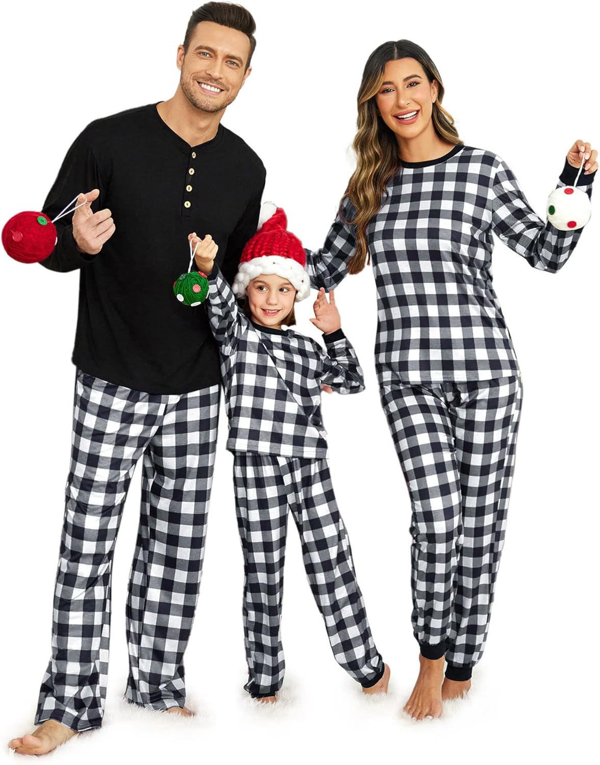 Ekouaer Family Christmas Pajamas Matching Sets for All Ages