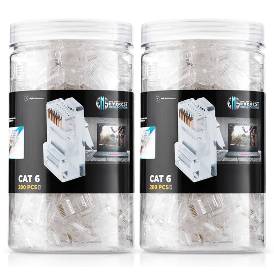 Everest Cat6 RJ45 Pass Through Connector for Optimal Performance