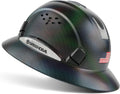GREEN DEVIL Full Brim Hard Hat Vented Safety Helmet - Comfortable Fit