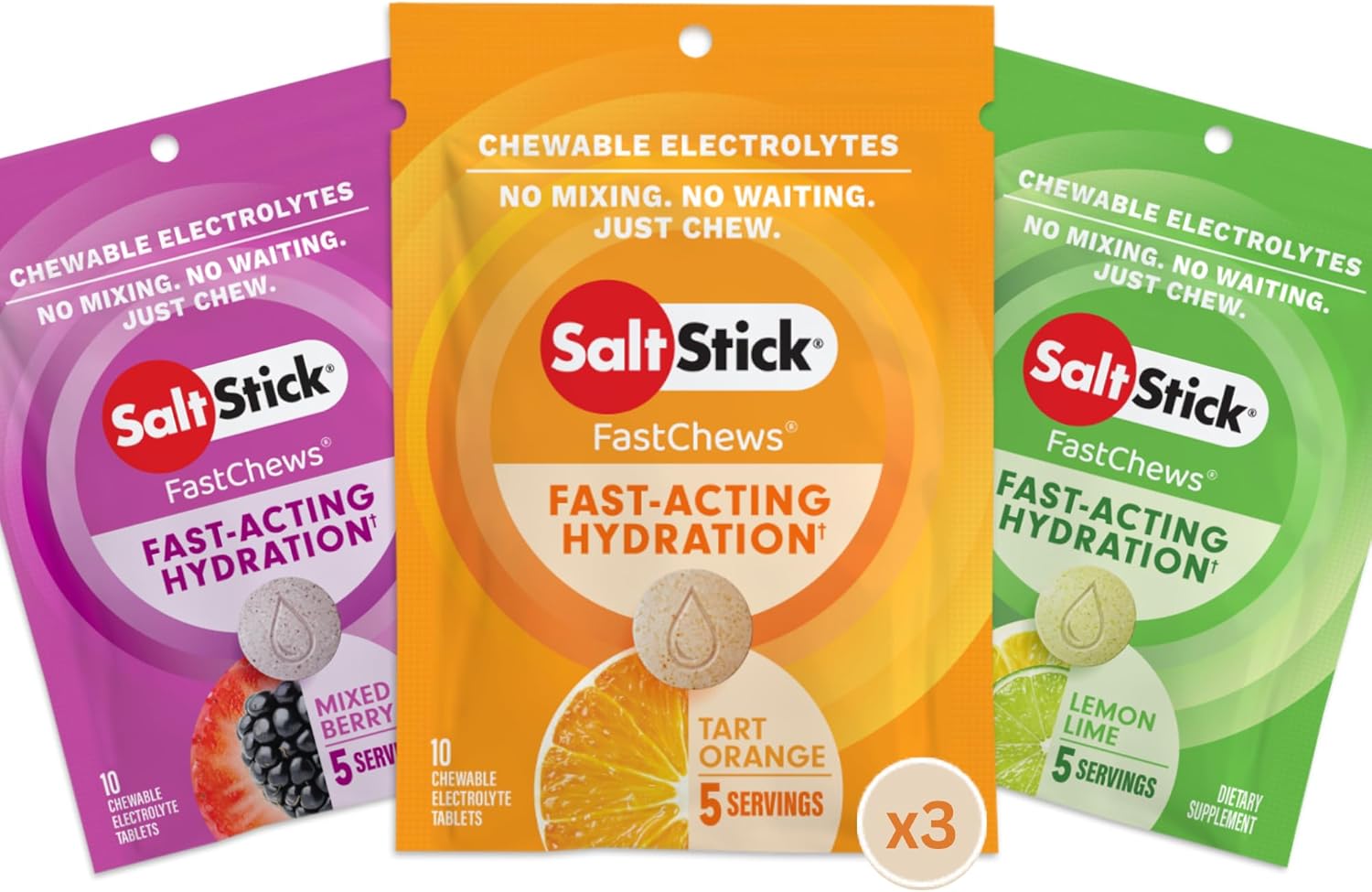 SaltStick Electrolyte FastChews - Chewable Hydration Tablets