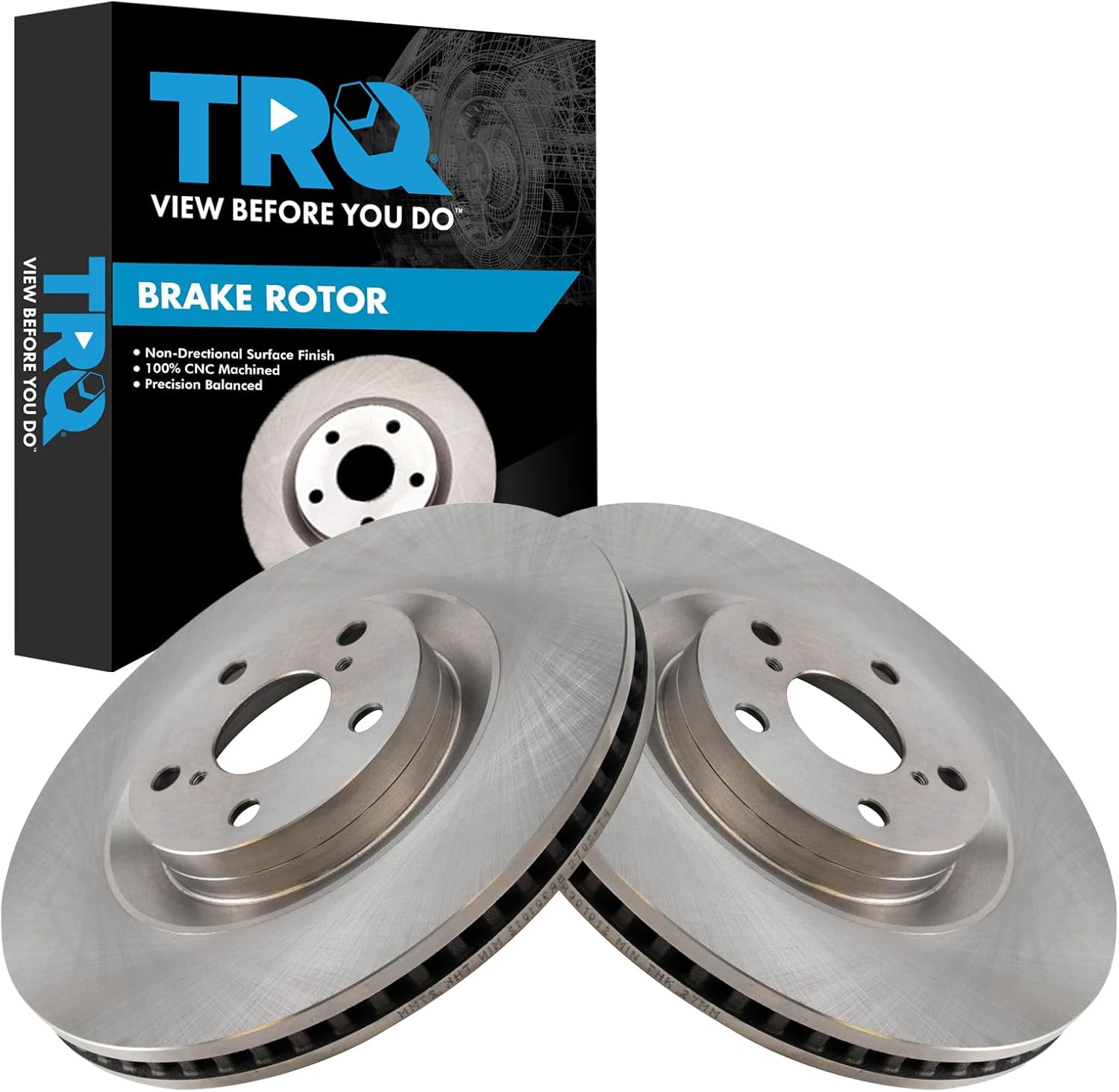 TRQ Front Brake Rotors Set for Lexus GS and IS Models