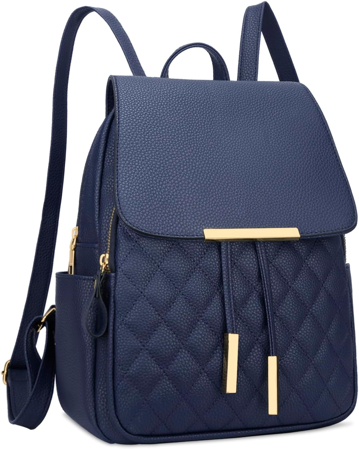 KKXIU Quilted Trendy Leather Backpack Purse for Women Travel