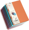 Hardcover Spiral Notebook A5 6-Pack - Durable Multi-Color Journals