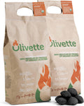 Organic Charcoal Briquettes for Grilling - Recycled Olive Wood