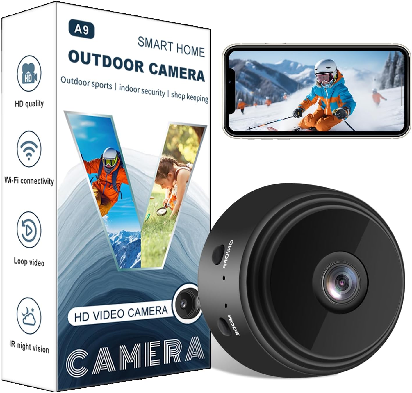 Hidden Camera - HD 1080P Mini Camera for Home Surveillance