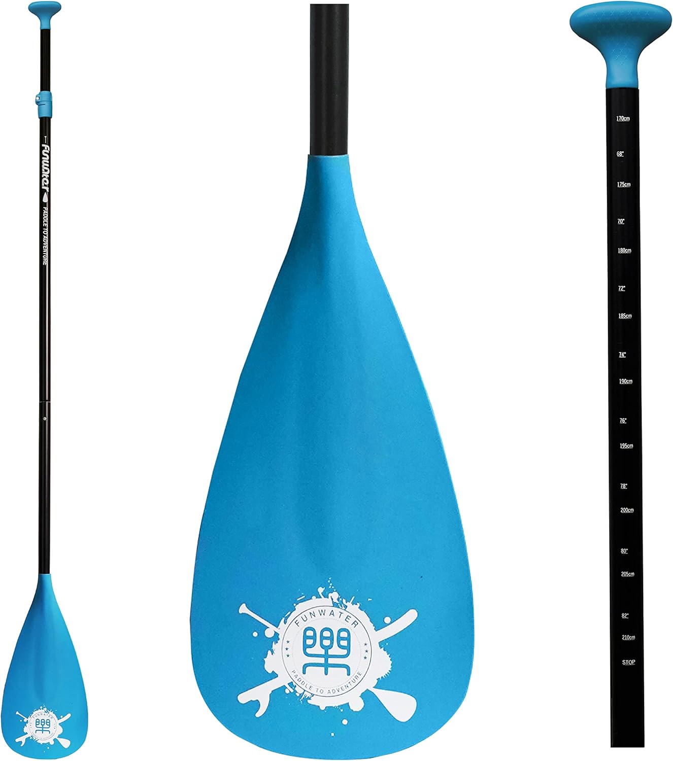 FunWater SUP Paddles - Adjustable 3 Piece Floating Paddle Board