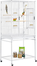 54 in Large Flight Bird Cage for Parrots and Small Pets - Rolling