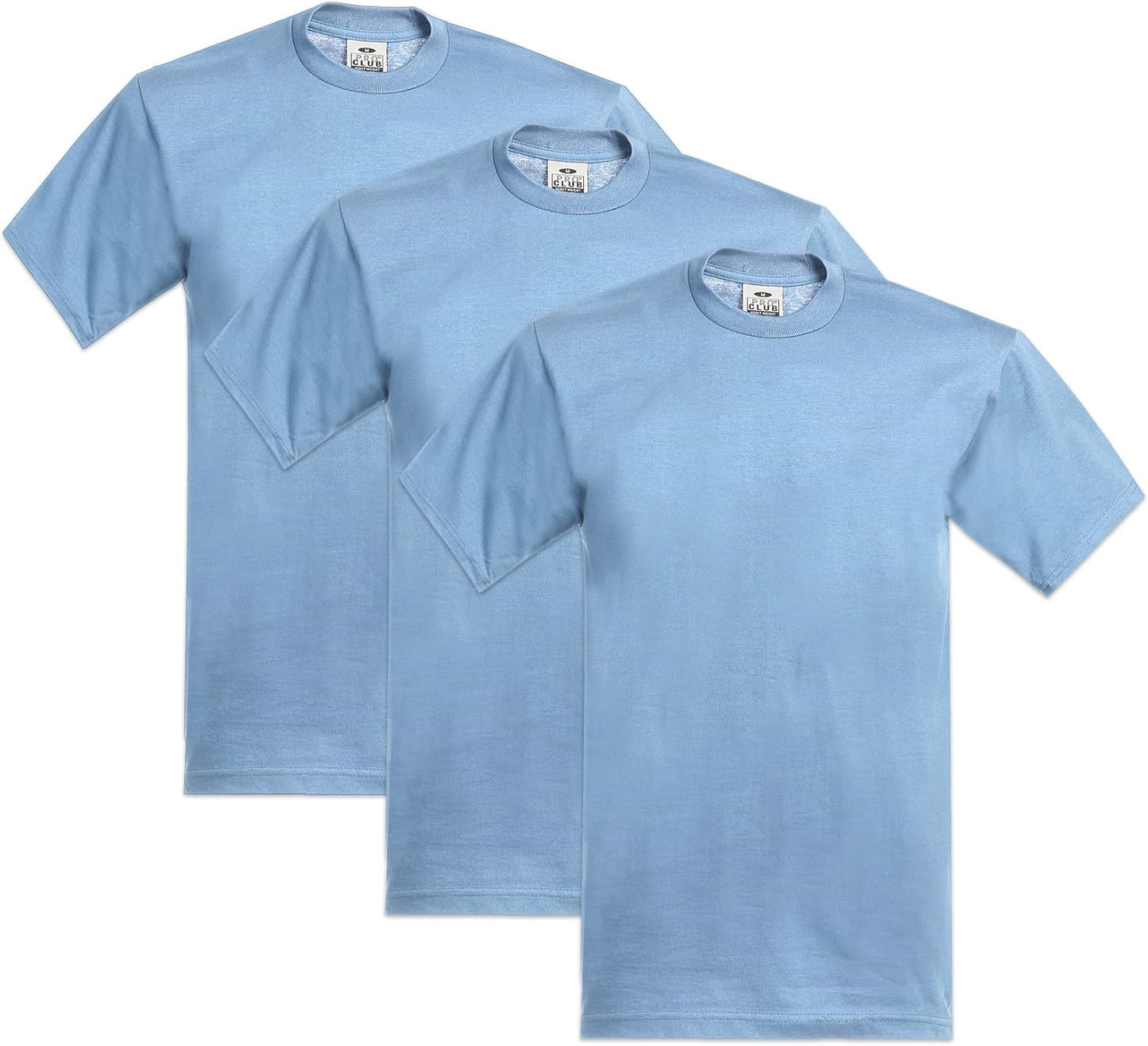 Pro Club Men's Heavyweight Cotton Short Sleeve T-Shirt 3-Pack