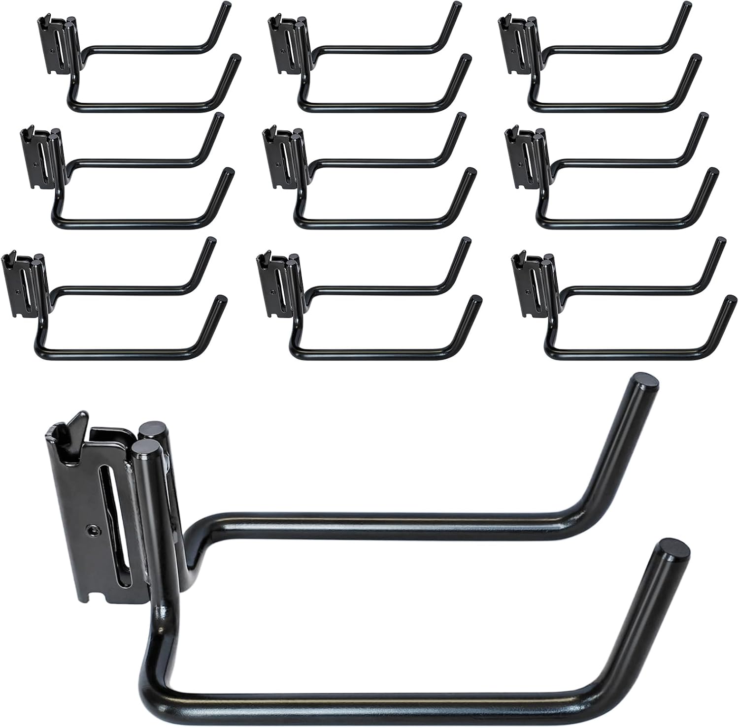 10 Pack E Track Double J Hooks for Heavy Duty Tool Storage