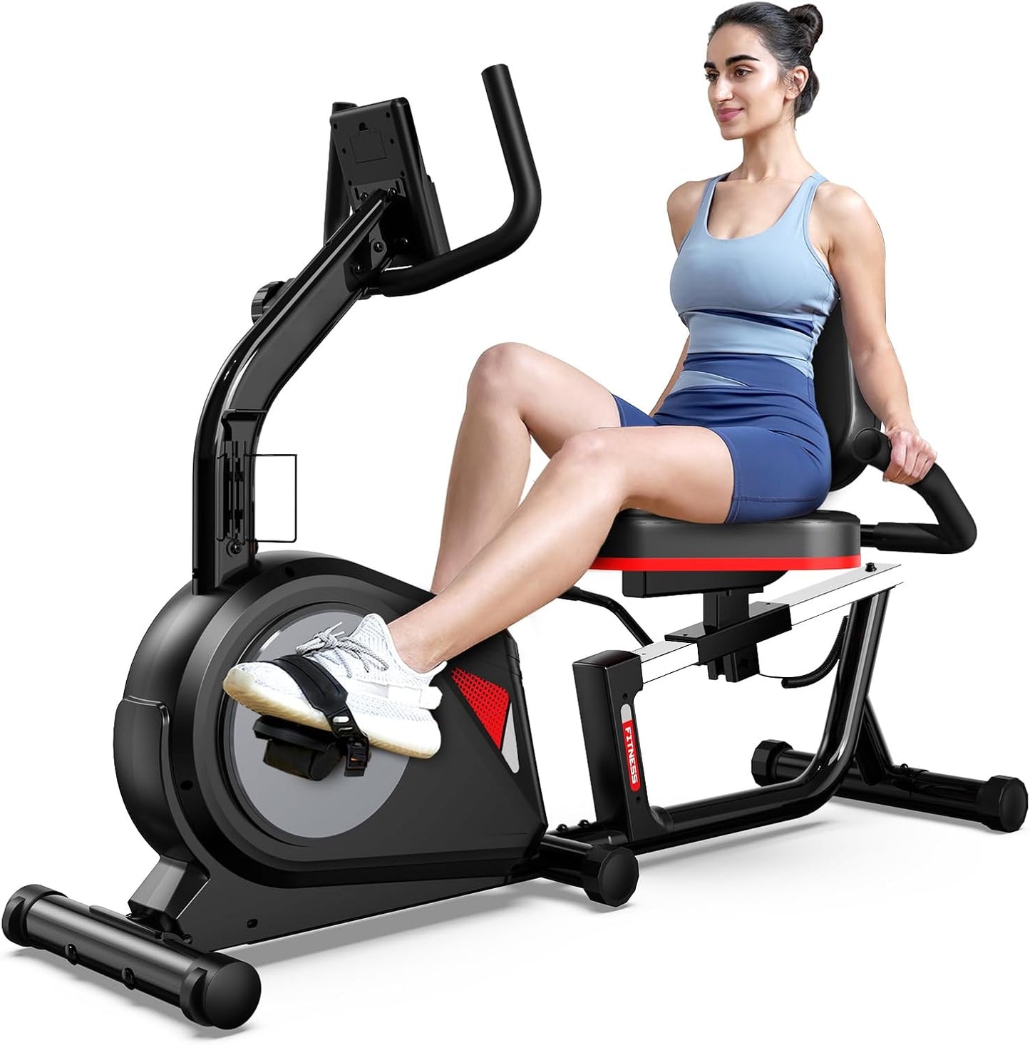 Recumbent Exercise Bike for Home - 16 Gears, 400 lbs Capacity