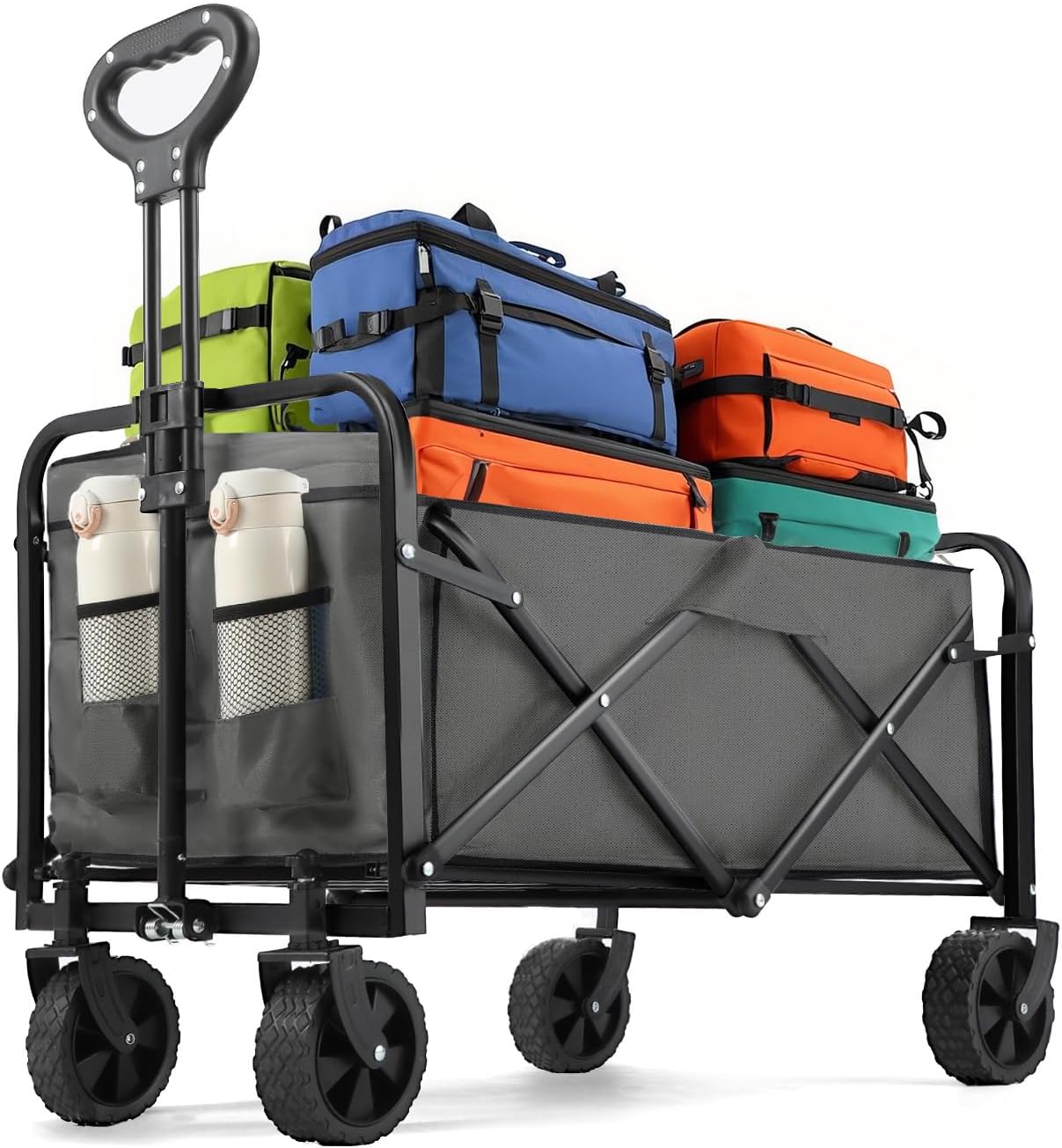 Collapsible Wagon for Groceries, Beach, and Camping Use