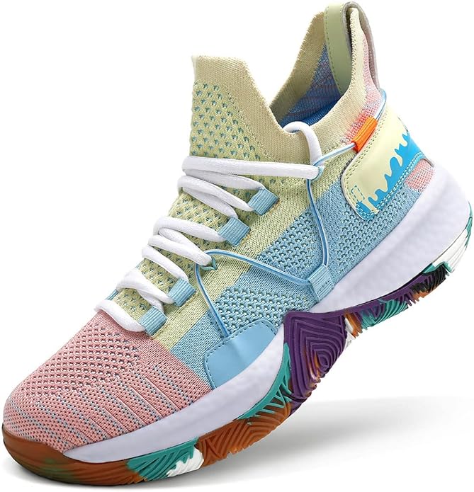 ASHION Kids Basketball Shoes Youth Mid-Top Sneakers for Sports