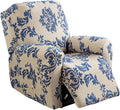 Recliner Slipcovers 4-Piece Stretch Jacquard Cover with Pocket - Fits