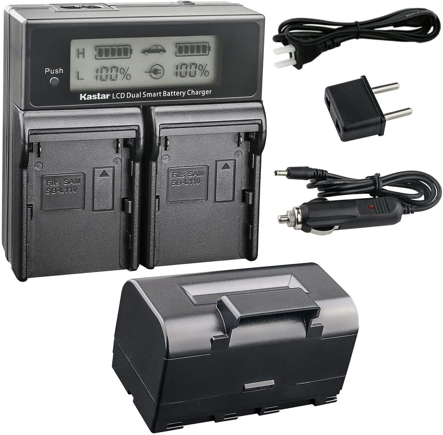 Kastar Battery and LCD Dual Fast Charger for Topcon Total Stations