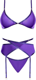 Wandering Eyes Bra Set - Elegant Mesh and Silk Design for Comfort
