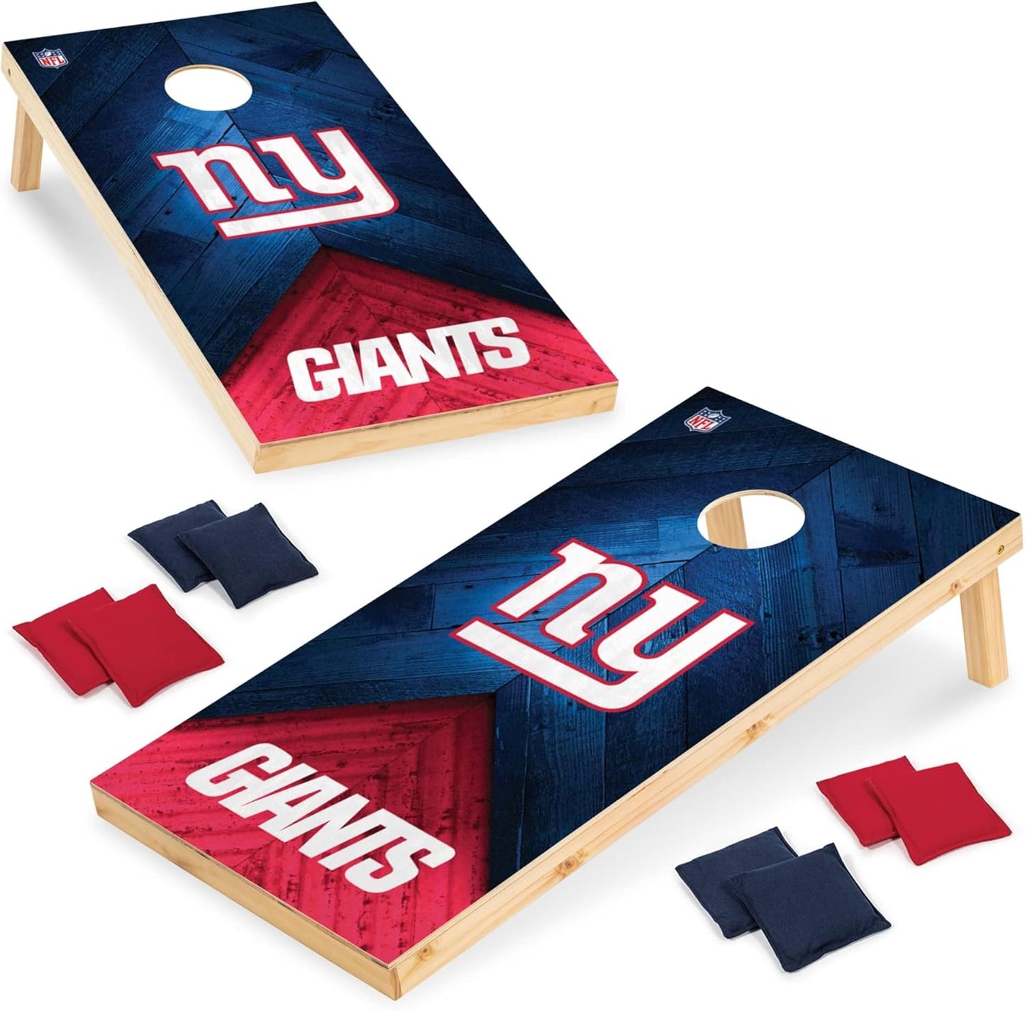 NFL Cornhole Set 2ft x 4ft Solid Wood with Team Graphics