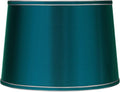 Sydnee Satin Teal Blue Large Drum Lamp Shade 14in x 16in x 11in