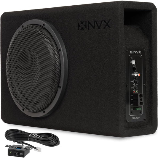 NVX QB12SPA 12in Powered Subwoofer Enclosure for Deep Bass