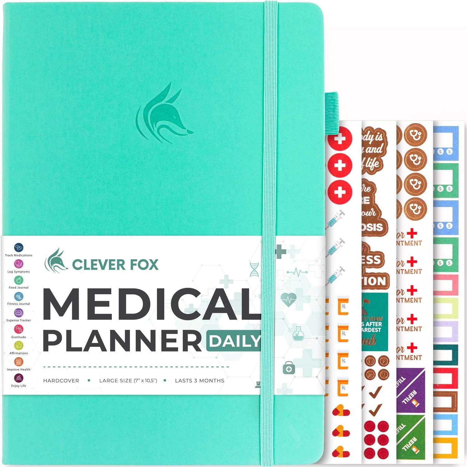 Clever Fox Medical Planner Daily Health Diary for Wellness