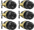 Privacy Door Knobs 6 Pack Matte Black - Durable Interior Locksets