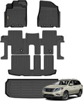 Binmotor All Weather Floor Mats Cargo Liner Set for Nissan Pathfinder