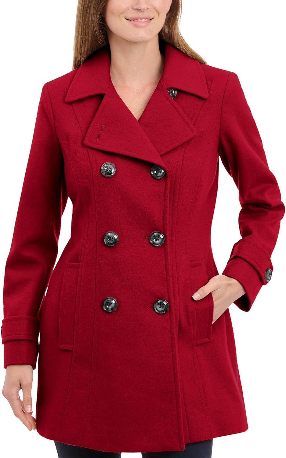 Anne Klein Women's Classic Double Breasted Wool Coat Review