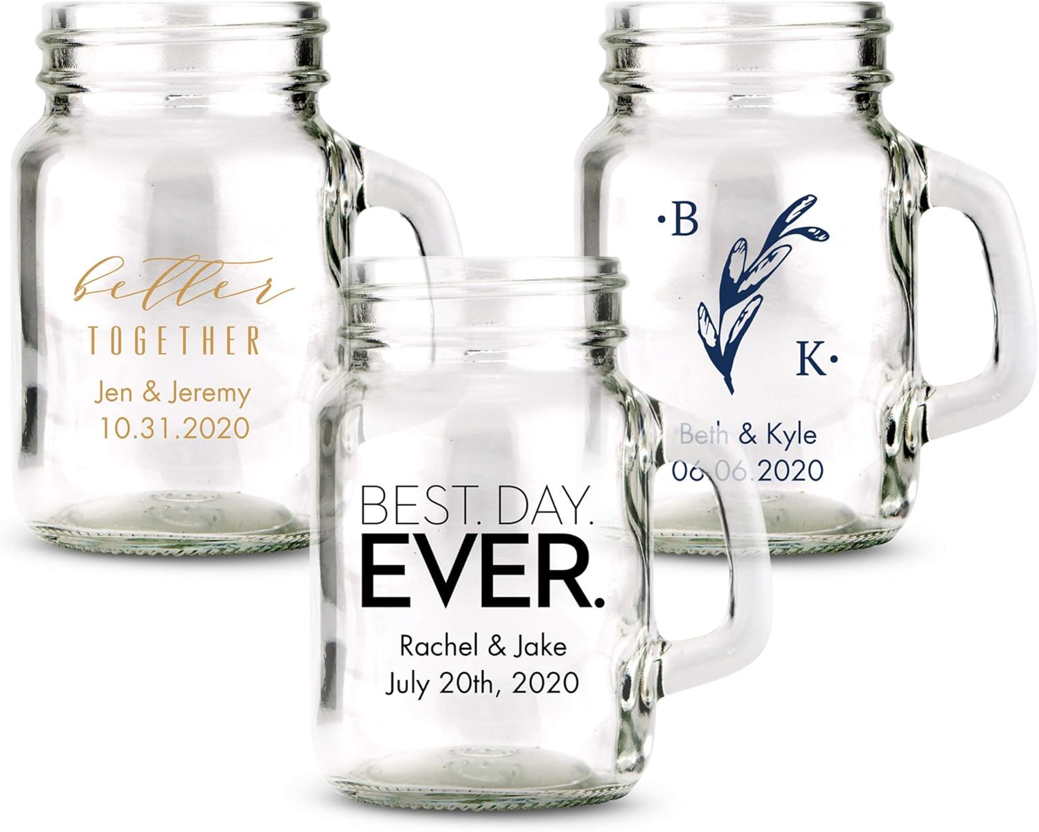 Personalized Miniature Mason Jar Shot Glasses for Events