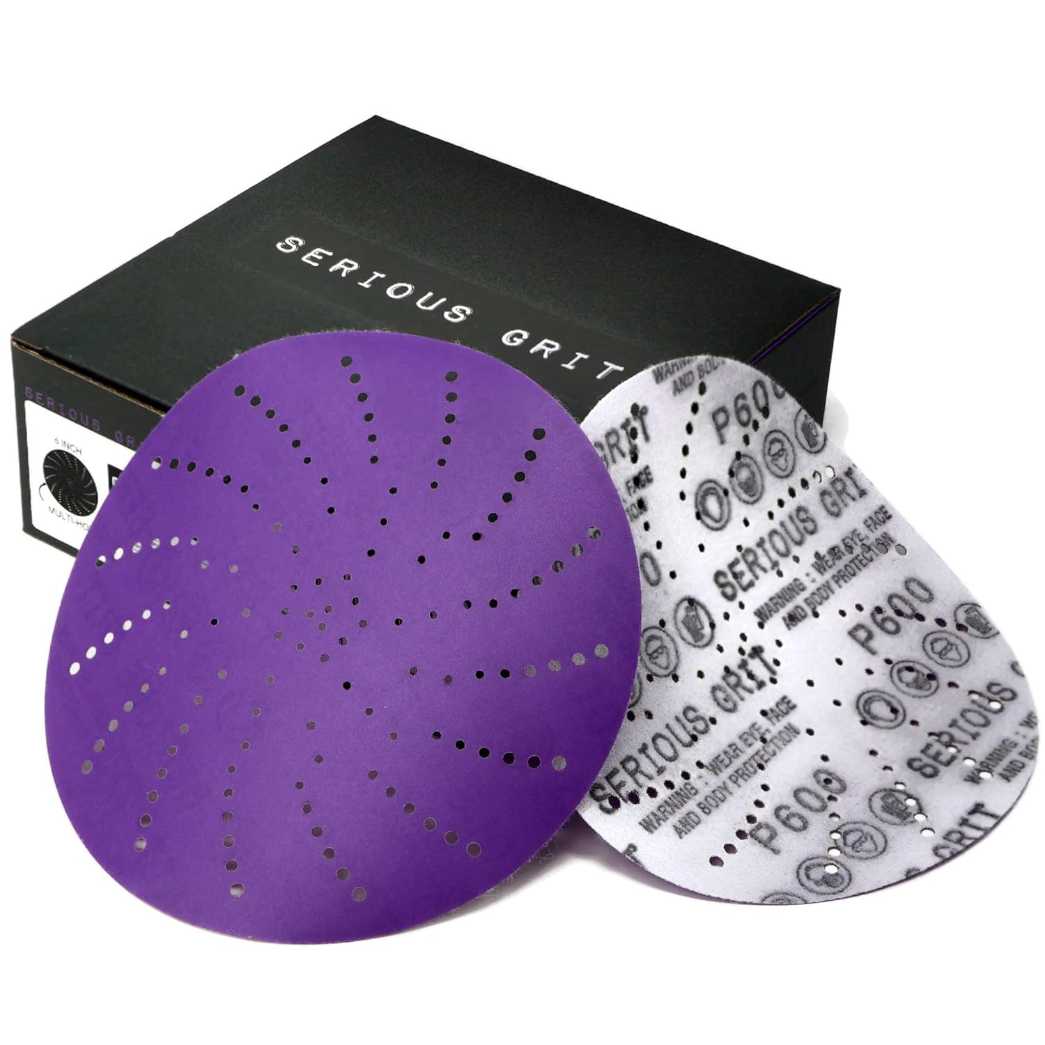 6-Inch 600 Grit Ceramic Multi-Hole Sanding Discs for Fast Cutting