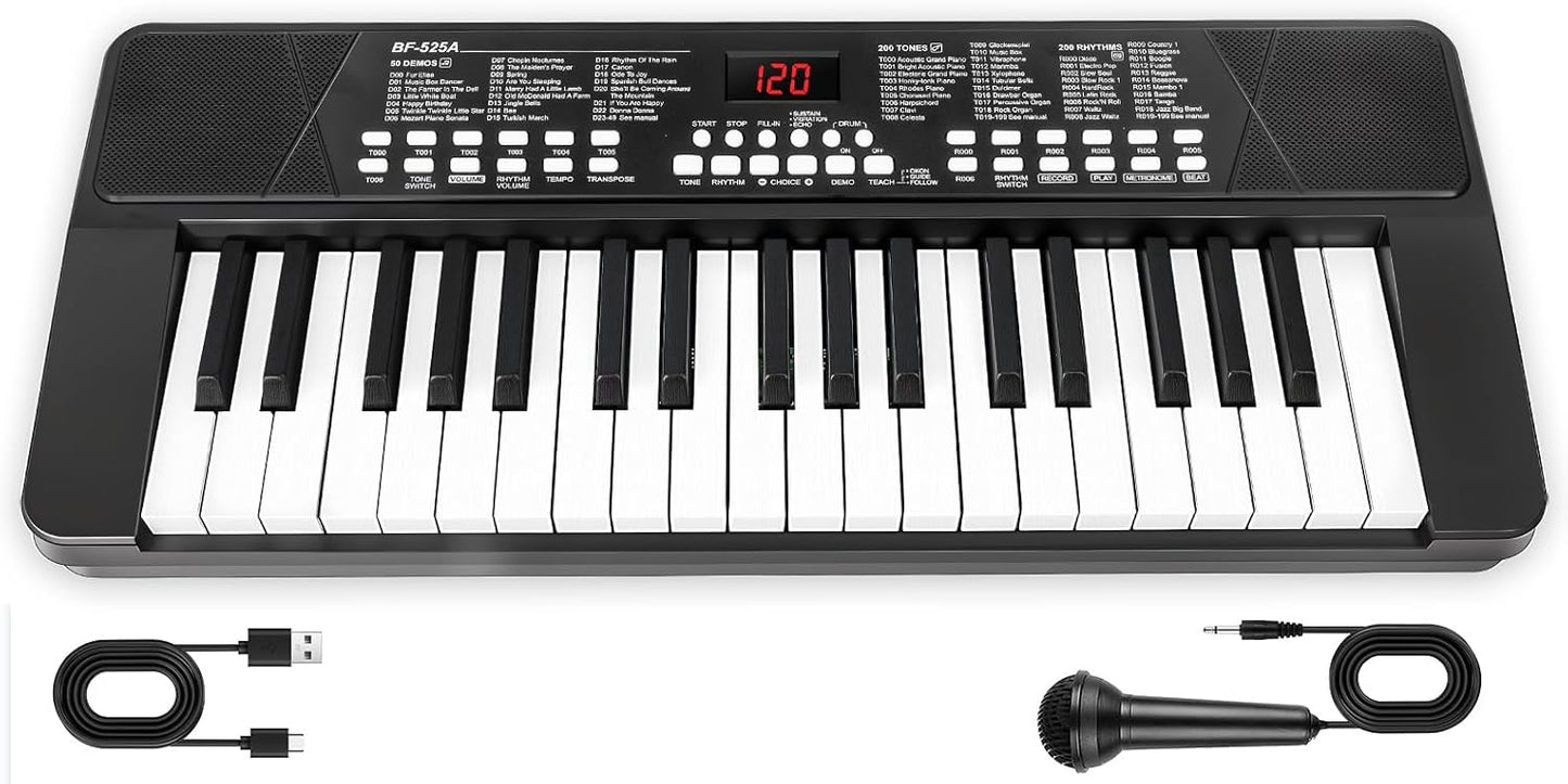 37 Keys Portable Keyboard for Beginners with Rechargeable Battery