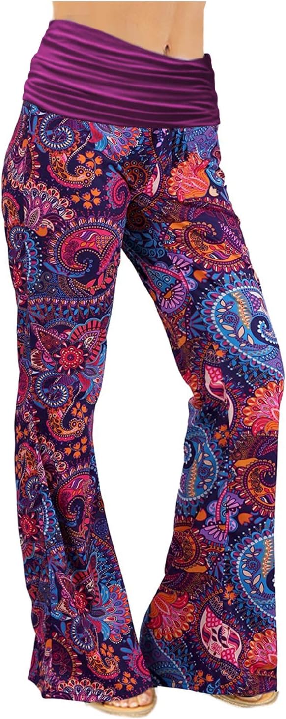 Gracyoga Floral Print Wide-Leg Pajama Pants