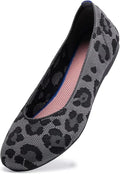 Womens Ballet Flat Knit Dress Shoes - Comfortable Slip On Flats