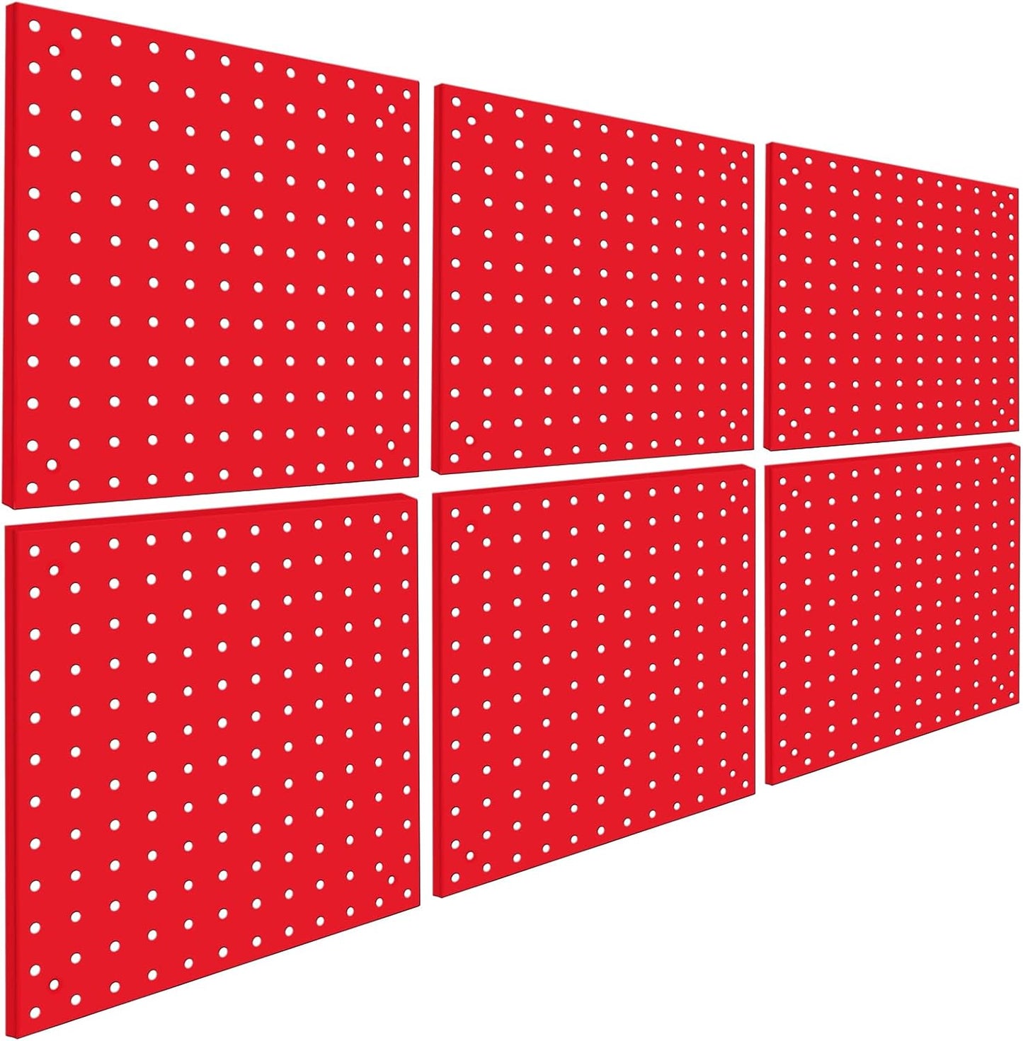 6 Pack Steel Peg Board for Garage Tool Storage and Organization