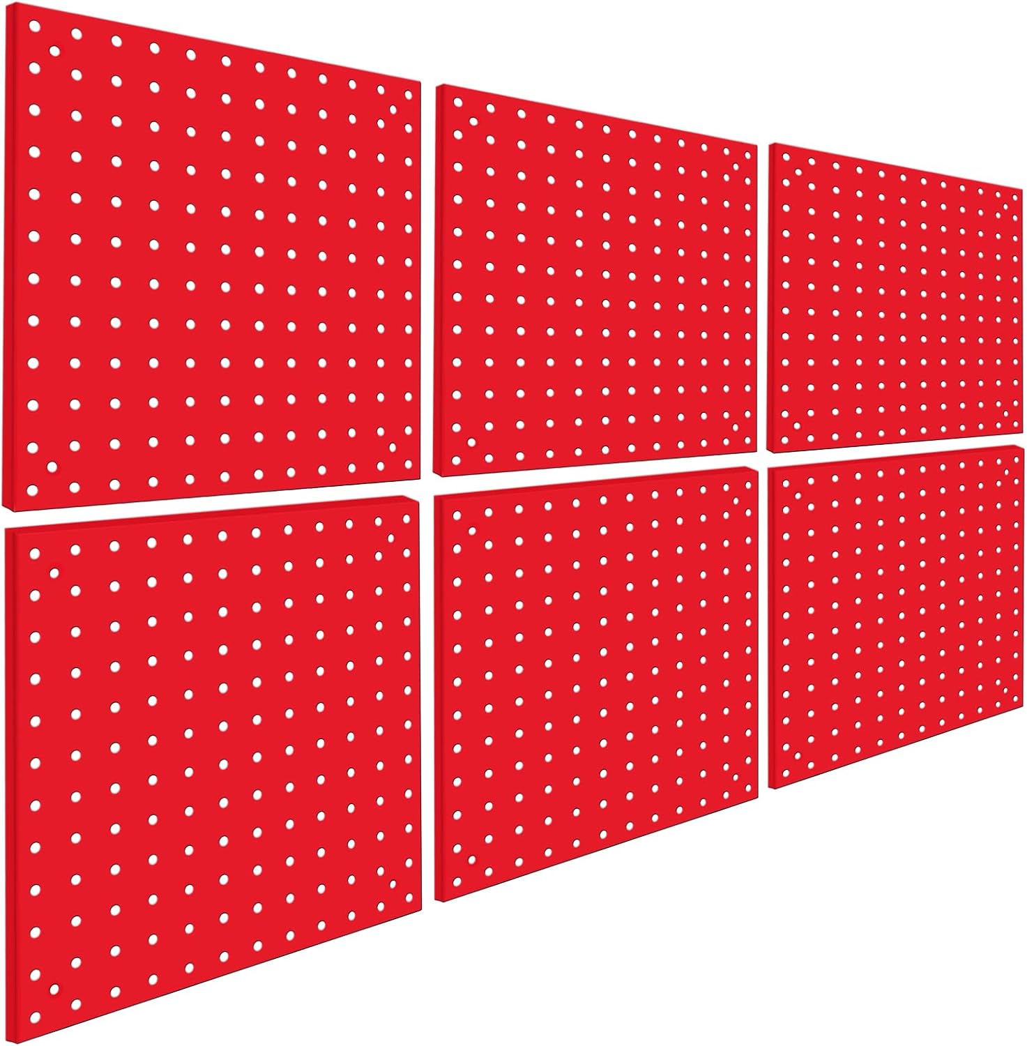 6 Pack Steel Peg Board for Garage Tool Storage and Organization