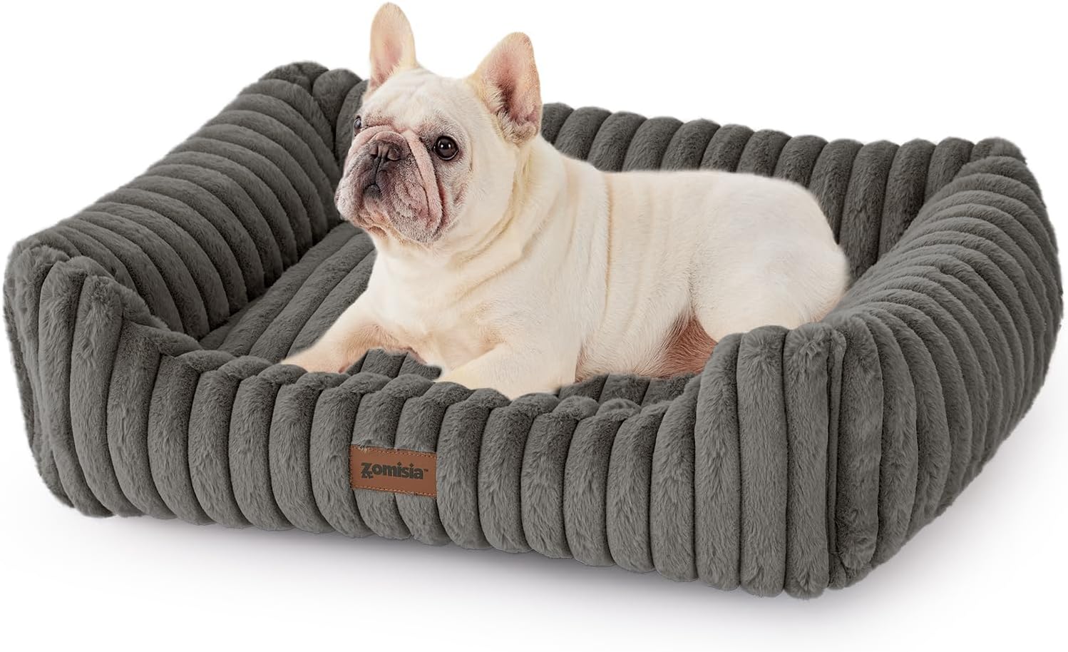 Orthopedic Medium Dog Bed with Fluffy Washable Cover and Anti-Slip