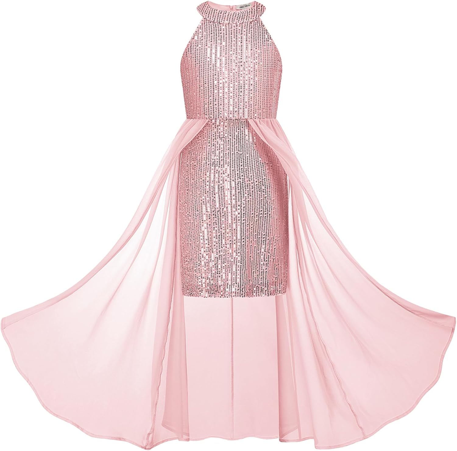 Girls Halter Neck Sequin Dress for Parties and Birthdays