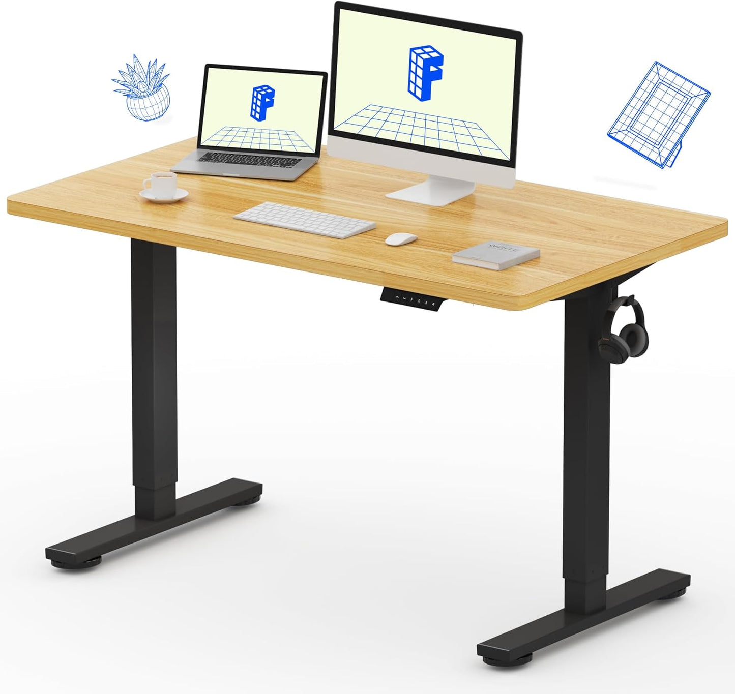 FLEXISPOT EN1 Height Adjustable Standing Desk for Home Office