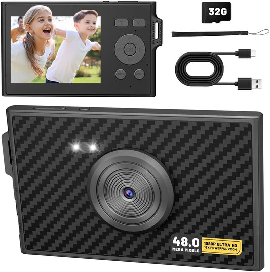 FKATEEN Kids Camera 48MP Zoom Anti Shake - Ultimate Gift!