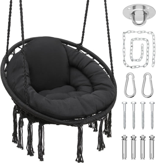 Magshion Hanging Hammock Chair with Cozy Cushion for Relaxation