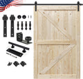 Unfinished 52 in. x 84 in. British Brace Knotty Barn Door - Ready