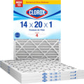 Clorox 14x20x1 Air Filter MERV 13 - Pack of 4 Furnace