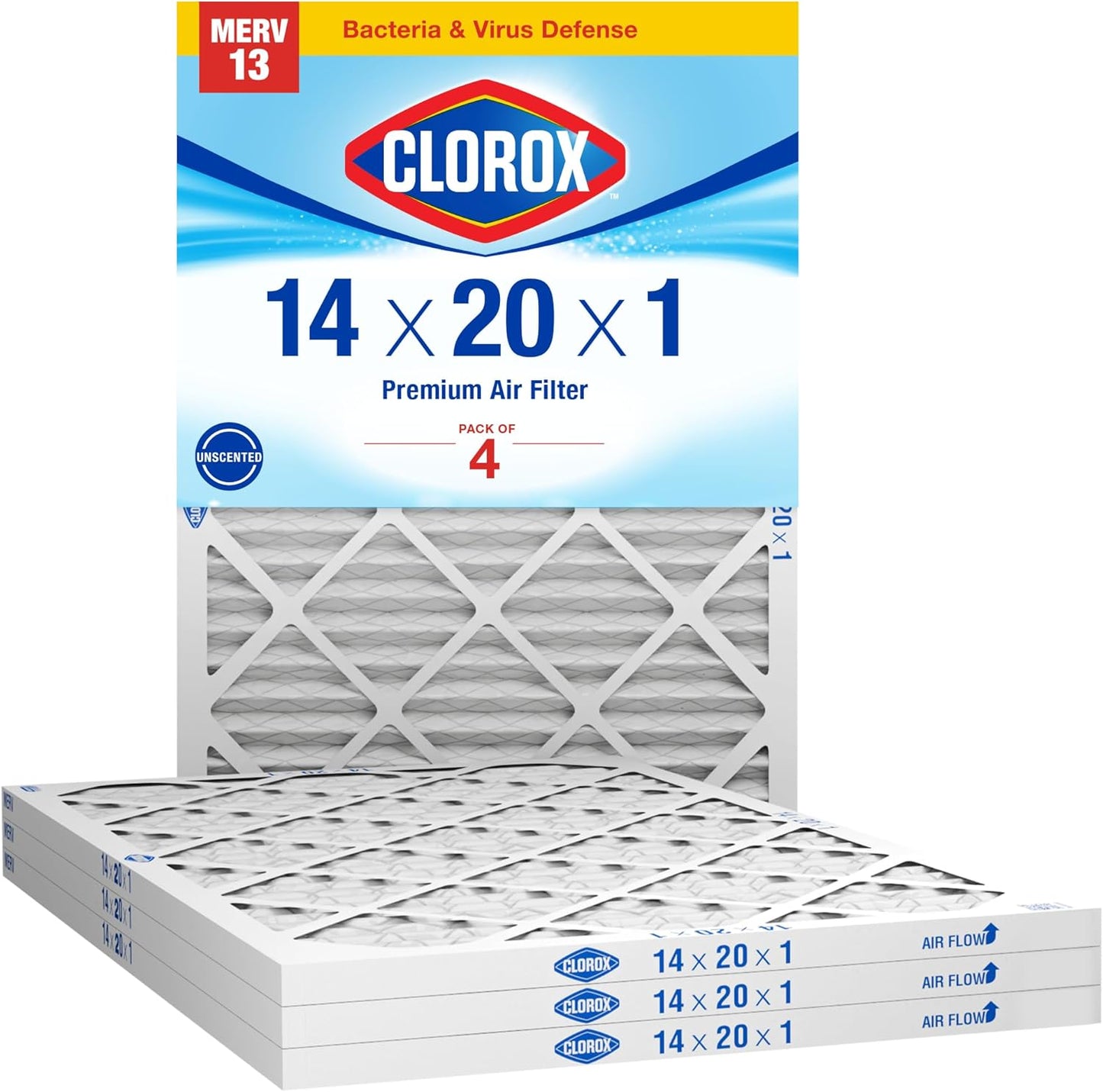 Clorox 14x20x1 Air Filter for Cleaner Indoor Air Quality