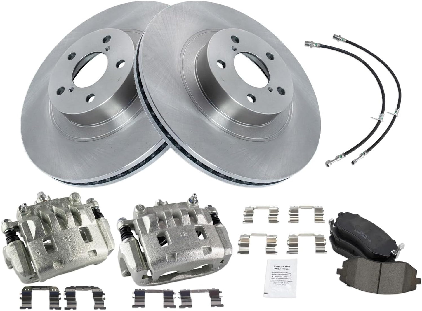 TRQ Front Brake Pad & Rotor Kit for 2010-2012 Subaru Outback