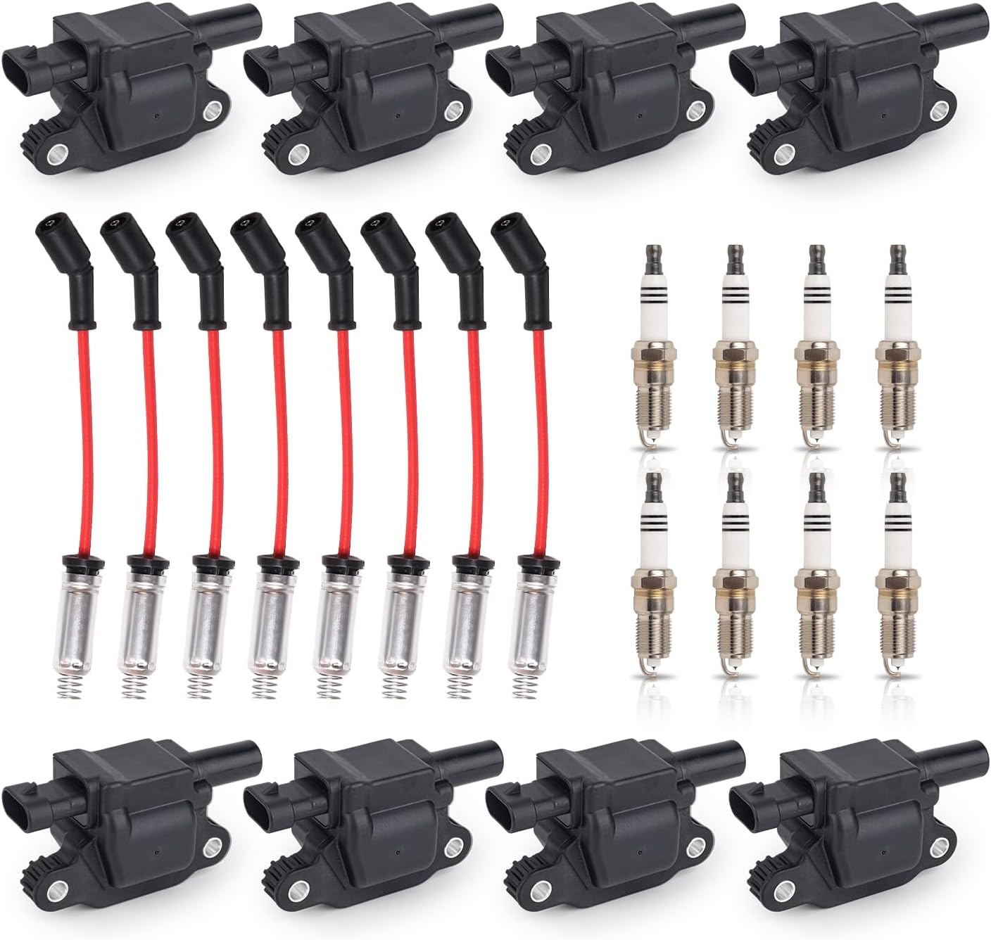 ENA 8 Pack Ignition Coil and Spark Plug Wire Set for 5.3L 6.0L