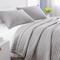 King Quilt Set 104x90 Soft Washed 3-Layer Lightweight Quilt